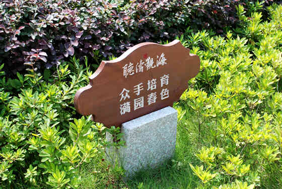 十堰草地牌，园区草坪爱护花草标识牌